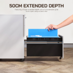 Topika - Lockable Drawer File Cabinet With Mobile Pedestal, 3 Steel Drawers - Image 5