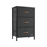 Topika - 3-Drawer Storage Cabinet, Steel Frame, Drawer Bedside End Table