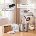 Topika Cat Water Fountain Filter Replacement 8 Filters & 4 Sponges