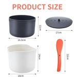 TopikaHome- Microwave Rice Cooker Set with Steam Vent, Orange 5 Piece, 2L