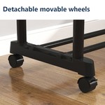 Topika-Heavy-Duty Industrial Clothes Rack, Wheels, Rolling Rail with Hooks