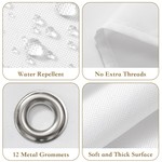 Topika Clear Shower Curtain Liner with 9 Mesh Pockets 180x180cm