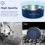 TopikaPet - Stainless Steel Dog Bowls with Non-Slip Silicone Base, 3 Colour