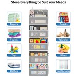 Topika - 5 Tier Over The Door Hanging Organizer, 10 Large Storage Pockets