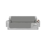 Topika Grey Reversible Couch Cover, Water Resistant Sofa Protector