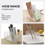 Topika - TV Remote Holder Organizer, 2pcs Clear 5-Compartment Remote Stand