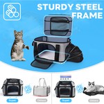 Topika Airline Approved Pet Carrier, Soft-Sided Expandable Travel Bag