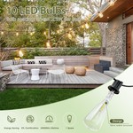 Topika - Solar Lights Outdoor String, Solar Festoon Light, Solar Cafe Light