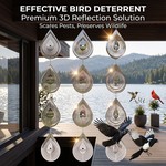 Topika Stainless Steel Teardrop Reflective Bird Deterrent Set