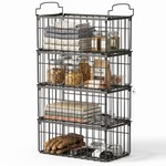 Topika - Chest Freezer Baskets, Foldable Organiser Bins with Handles