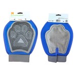 Topika Dual-Sided Dog Rubber Paw Grooming Glove with Velour Fur Remover