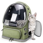 Topika - Cat Backpack Carrier Bag,Green Foldable Dog Carrier Bag for Travel
