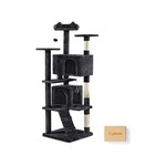 TopikaPet - 135cm Large Cat Tree Tower with Scratching Posts & Playhouse