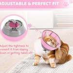 TopikaPet - Blue/Pink Soft Cat Cone Collar Adjustable, Lightweight