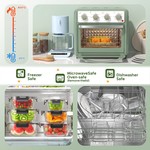 Topika 15-Piece Glass Food Storage Containers with Lids, Airtight Leakproof