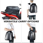 Motocentric Hard Shell Motorcycle Backpack, Waterproof Motorcycle Tail Bag
