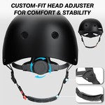 TopikaKids-7 Piece Roller Skates Protective Gear Helmet, Knee, Elbows for Kids