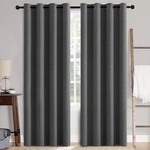 Topika 100% Blackout Linen Eyelet Curtain for Bedroom, Living Room 1/2 pack