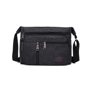High Capacity Retro Canvas Shoulder Bag Crossbody Handbag for Men - 31cm