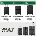 Topika Carry On Cases Hardshell Luggage Cabin Case &Laptop Space Cup Holder