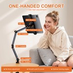 Topika Long Arm Tablet Stand With Dual Phone Holders,Flexible Bedside Mount