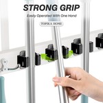 Topika Broom Holder Door Rack Over Door with Hooks,Tool Storage Organiser