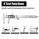 Topika Stainless Steel Digital Caliper, 150mm Vernier Micrometer with LCD