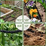 Topika - 15M Soaker Hose Garden Hose Water Hose Soft Drip Irrigation Hose