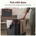 Topika - 160L Laundry Basket With Wheels, Heavy Duty Steel Frame Hamper