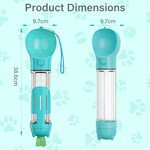 Topika 3-in-1 Dog Water Bottle with Food Bowl & Poop Shovel