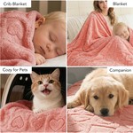 Topika Throw Blanket Baby Comfort Blanket Heart-patterned, Baby Blanket