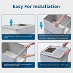 Topika Foldable Cat Litter Box with Lid & Scoop - Top Entry, Odour Control