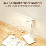 Topika - LED Desk Lamp, Rechargeable Dimmable Study Light With Phone Holder