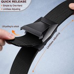 Topika Tactical Belt Men's Belts, Stretch Nylon Quick Release Belt 96-125cm