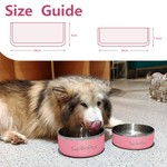 TopikaPet - Stainless Steel Dog Bowls with Non-Slip Silicone Base, 3 Colour