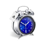 Topika Battery Powered Twin Bell Alarm Clock, Loud Ring Retro Metal Clock