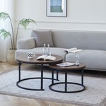 Topika - Extra Large Nesting Coffee Table Set - Modern Design - 2 Piece Set
