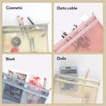 Topika - A4 Storage Zip Bags, 10Pcs Double-Layer Mesh Zipper Pouches