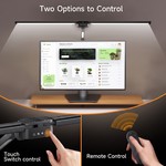 Topika LED Desk Lamp with Clamp, 2+1 Light Bar, Remote & Touch Control
