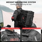 Motocentric 50/60L Waterproof Motorcycle Tail Bag, Rear Seat Travel Luggage