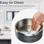 TopikaPet - Stainless Steel Dog Bowls with Non-Slip Silicone Base, 3 Colour