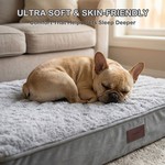 Topika Waterproof Large Dog Bed, Orthopaedic Crate Mat with Plush Cover