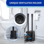 TopikaHome - Toilet Plunger & Bowl Brush Combo Set for Bathroom Cleaning