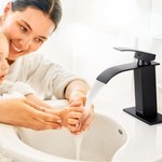 TopikaHome - Black Bathroom Faucets, Modern Sink Faucet & Basin Mixer Tap