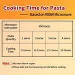 TopikaHome - Microwave Pasta Cooker with Strainer Lid and Cooking Guide