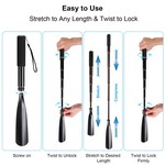 Topika - Adjustable Shoehorn Long Handled Shoe Horn for Home and Travel