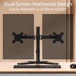 Topika - Dual Monitor Arm Mount Desk Stand Compatible with 13-30" screens