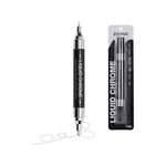 ZEYAR - Silver Liquid Chrome Metallic Marker, Double Tip (0.8mm & 2.5mm)