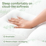 Topika Bamboo Mattress Topper Cooling Pillow Top Protector, 3 size Optional