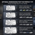 Topika Car Windshield Sun Shade Foldable Umbrella 3 Sizes with Storage Bag